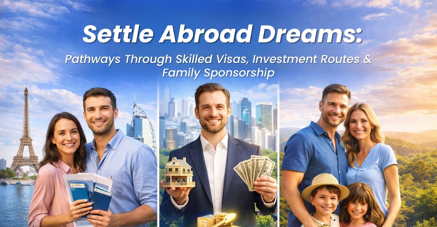 Settle Abroad Dreams: Pathways Through Skilled Visas, Investment Routes & Family Sponsorship